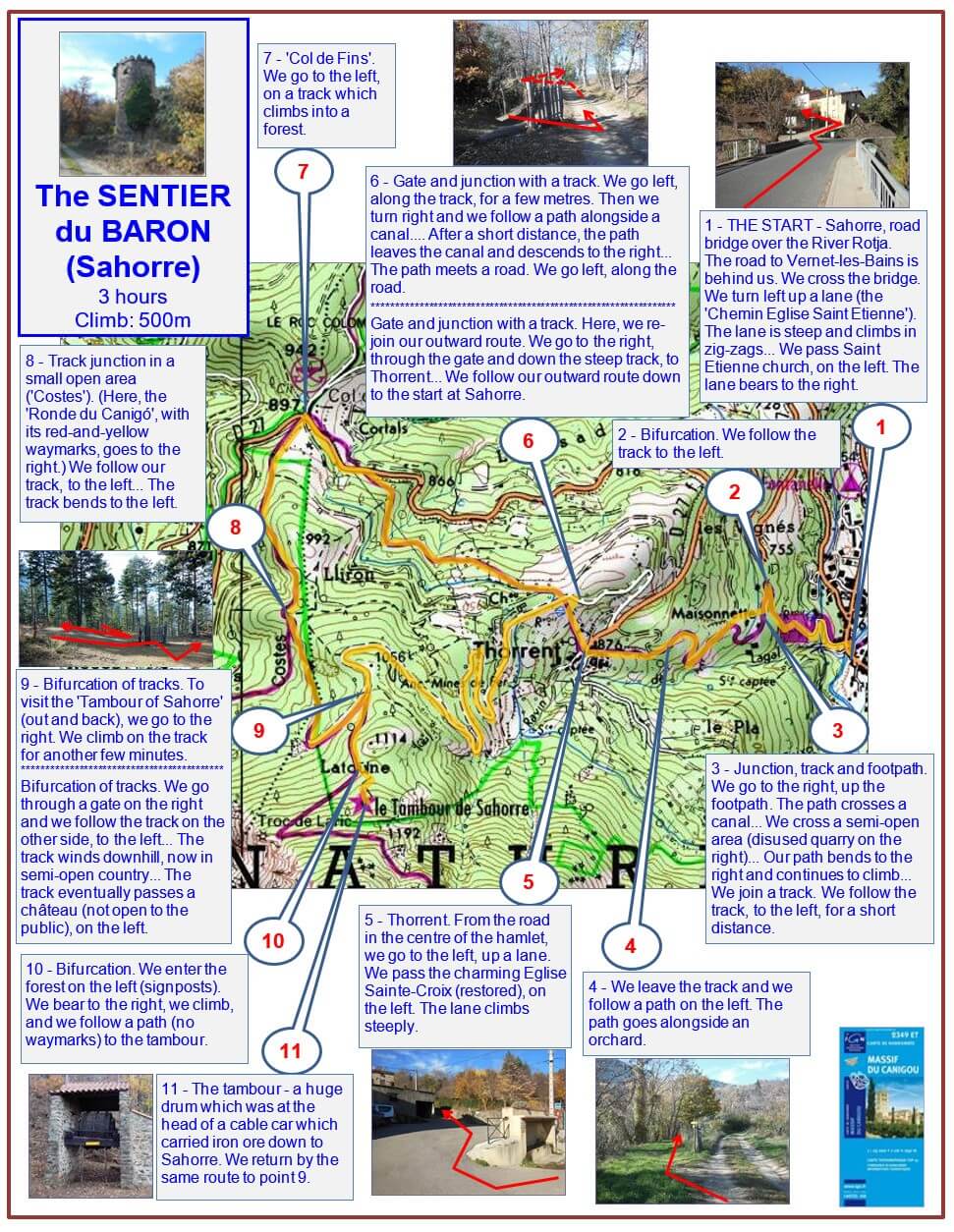 The Sentier du Baron (Sahorre) (description) map